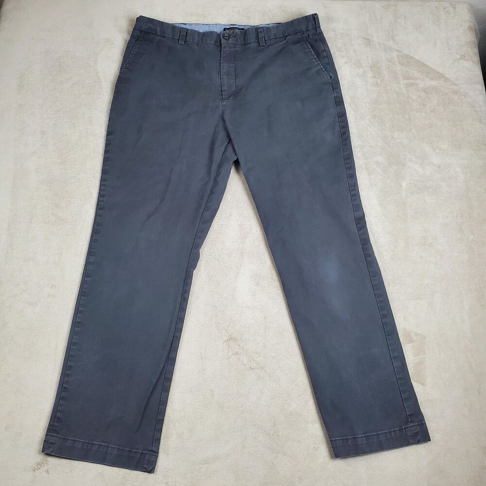 Banana Republic Aiden Chino Pants Mens 38x30 Gray Classic Fit Stretch Casual